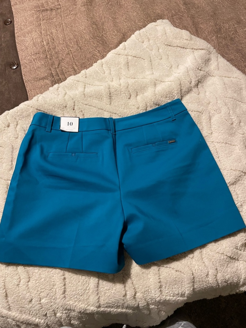 Teal Women's Stretch Dress Shorts nwt size 10 White House Black Market  5” - Picture 2 of 8